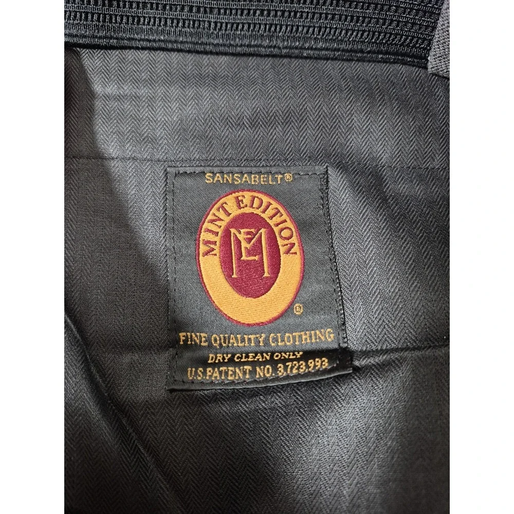 VTG Sansabelt Dress Pants Mens 38x36 Gray Wool Pleated Straight